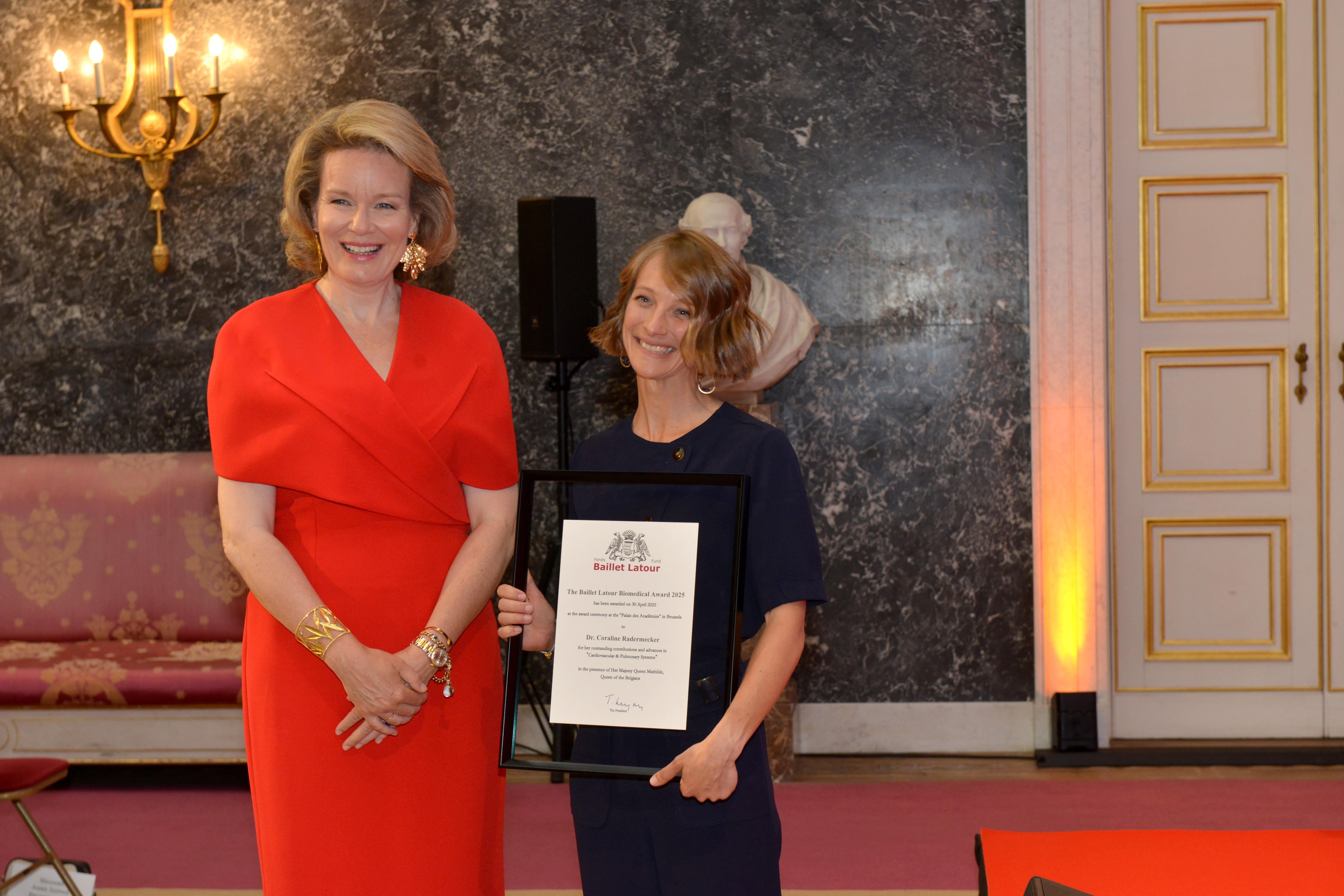 Le Baillet Latour Biomedical Award décerné à la Docteure Coraline Radermecker.